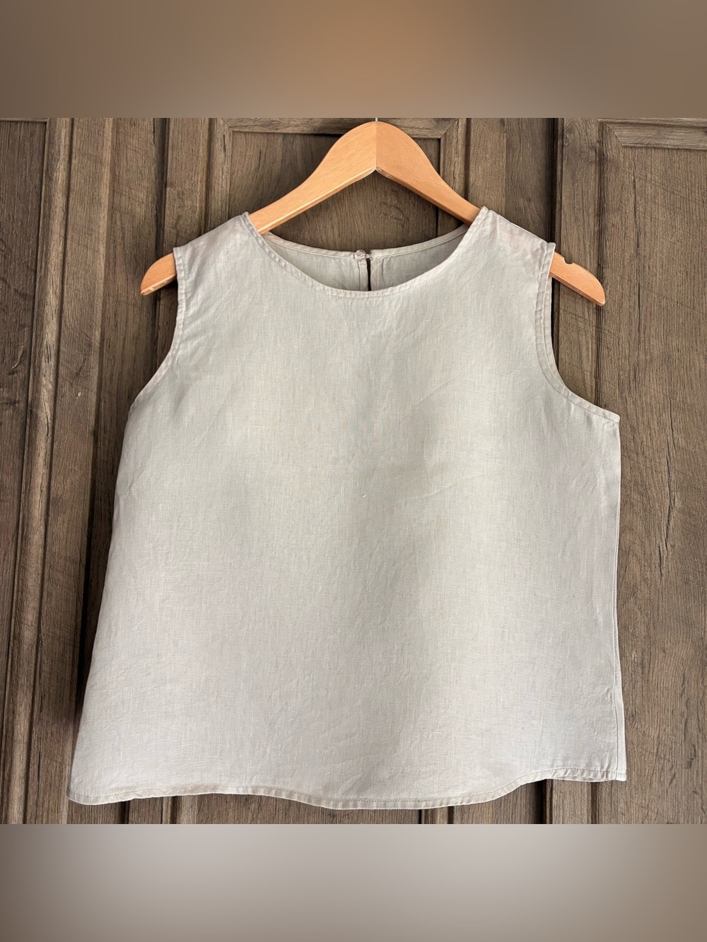 Cream 100% Linen Tank Size XS